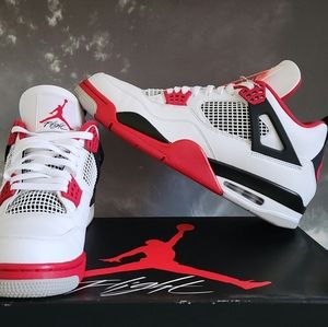 Air Jordan 4 Retro OG 'Fire Red' Mens Shoes
